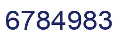 Number 6784983 blue image