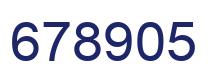 Number 678905 blue image