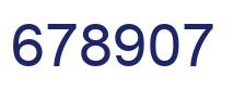 Number 678907 blue image