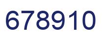 Number 678910 blue image