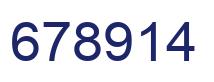 Number 678914 blue image