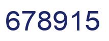 Number 678915 blue image