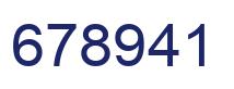Number 678941 blue image
