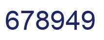 Number 678949 blue image