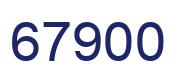 Number 67900 blue image