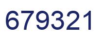 Number 679321 blue image