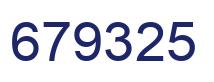 Number 679325 blue image
