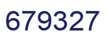 Number 679327 blue image