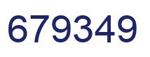 Number 679349 blue image
