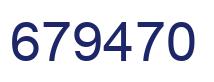 Number 679470 blue image