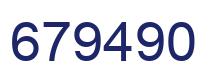 Number 679490 blue image