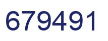 Number 679491 blue image