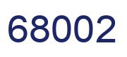 Número 68002 imagen azul