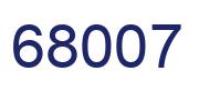 Número 68007 imagen azul