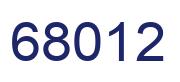 Número 68012 imagen azul