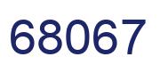 Number 68067 blue image
