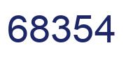 Number 68354 blue image