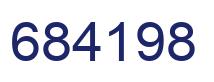 Number 684198 blue image