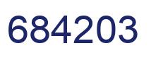 Number 684203 blue image
