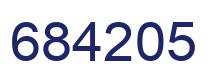 Number 684205 blue image