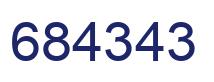 Number 684343 blue image