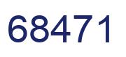 Number 68471 blue image