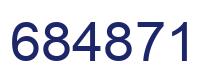 Number 684871 blue image