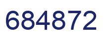Number 684872 blue image