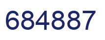 Number 684887 blue image