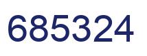 Number 685324 blue image