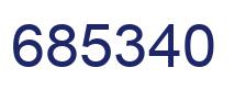 Number 685340 blue image