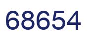 Number 68654 blue image