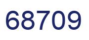 Number 68709 blue image