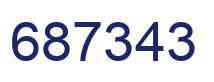 Number 687343 blue image