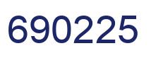 Number 690225 blue image