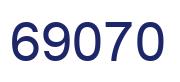 Número 69070 imagen azul