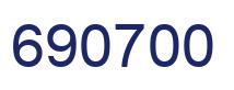 Número 690700 imagen azul