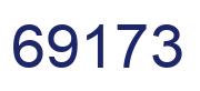 Number 69173 blue image