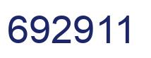 Number 692911 blue image