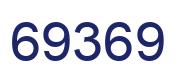 Number 69369 blue image