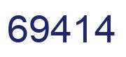 Number 69414 blue image