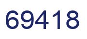Number 69418 blue image
