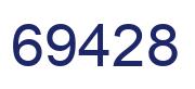 Number 69428 blue image