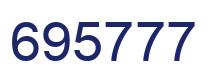 Number 695777 blue image
