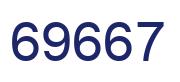 Number 69667 blue image
