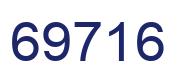 Number 69716 blue image