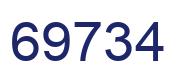 Number 69734 blue image