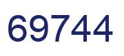 Number 69744 blue image