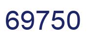 Número 69750 imagen azul