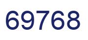 Número 69768 imagen azul